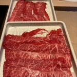 ゆず庵 - 料理写真:しゃぶしゃぶ用の黒毛和牛