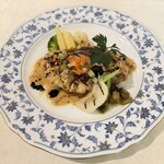 レストラン那智 - 三河地鶏の詰め物 粒マスタードソース