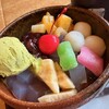 シュベール - 「抹茶白玉あんみつ」（お抹茶付き・800円）