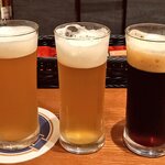 ドイツビール居酒屋 ヴァイス - ドラフトビール3種飲み比べセット。