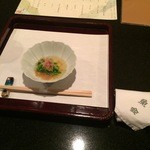 魚会 - 温かい　菜の花のおひたしからスタート！
