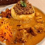 スパイスパレット - 料理写真:チキン＆キーマ