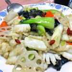 老広東 - 生炒花枝（イカと野菜の炒めもの）（２０１５年３月）