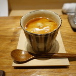 吉い - 2015.03　鮑・毛ガニの茶碗蒸し