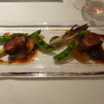 リストランテ サクラ - 鴨のソテー、葱とワインビネガーのコンフィ