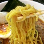 らーめん優月 - 麺はこんな感じ