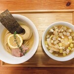 ユナイテッド ヌードル アメノオト - 味玉昆布水つけめん塩