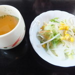 楽蔵 - スープ、サラダ