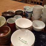 手打そば 菊谷 - 自分好みのお猪口を選べます