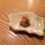 手打そば 菊谷 巣鴨本店 - お通しの蕎麦味噌