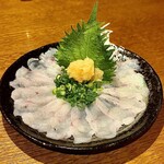 富山郷土居酒屋 きっときと - 料理写真:天然サバフク（薄造り）