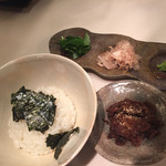 おにく 花柳 - 牛肉の佃煮とご飯　お茶漬け変化