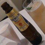 イル ブル - 2015.3.20かりんとリンゴの自家製シロップペリエ割＆ビール