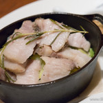 PIZZERIA E BAR BOSSO - 塩漬け豚ばら肉とキャベツの蒸し焼き【2015年3月】