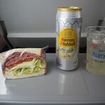 食パン工房 三ツ星製パン - マッシュポテトと自家製ローストビーフサンド ＆ ハイボール
