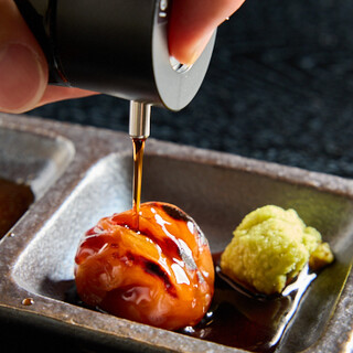 はちみつ漬け南高梅使用◆焼き梅わさび醤油で味わう贅沢な一皿