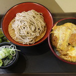 名代 富士そば - かつ丼セット全景