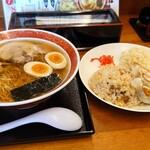 橋龍 - 屋台の中華そば700円ネギ抜き＋トッピング味玉120円と欲張りセット350円