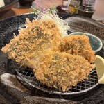 酒肴 新屋敷 - ふっくらフワフワのアジフライ