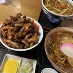 そば処一麦吉兆庵 - ゲソ丼とあたたかいお蕎麦