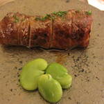 日本料理 晴山 - 筍の牛肉巻