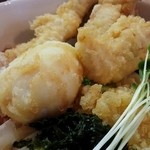 讃州手打ちうどん 我龍 - 半熟玉子天とかしわ天