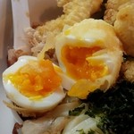 讃州手打ちうどん 我龍 - 半熟玉子天を割ってみました