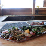 じょうこカフェ - ランチには玄米入り黒米が付いてきます