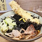 文殊 - ちくわ天・岩のりうどん。