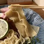 銀座らぁ麺しら石 - 特製昆布水つけ麺（麺）