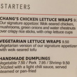 P. F. Chang's - Menu