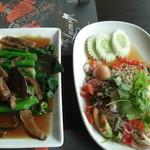 Food Loft - 空芯菜炒め、ヤムウンセン