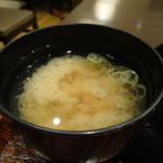 Tonkatsudongurinomori - つばき定食：シジミの味噌汁