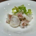 IMPASTO - Cコースの前菜、函館産”水タコ”のカルパッチョ 大麦のサラダ ホワイトセロリ、大麦のプチプチ食感がクセになる。