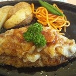 カフェレストラン ムートン - 神戸牛和風ﾊﾝﾊﾞｰｸﾞ大（200g）￥1680（ﾗｲｽ（1回おかわり無料）、ｻﾗﾀﾞ、ﾄﾞﾘﾝｸ、ｱｳｰﾌﾟ付）