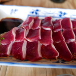 ろばたやき山ろく - 砂ずり刺し。こりこりして美味しい！