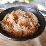 ろばたやき山ろく - 地鶏炊き込みご飯！