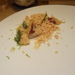 IL TEATRINO DA SALONE - 前菜１：帆立　牡蠣　フォアグラギアッチャート（2015.3）