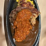 ガスト - カットステーキ肉盛りプレート　¥1190