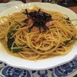 洋菓子と喫茶のこがね - かにみそパスタ1200円　初めはおいしいんだけど･･･