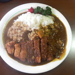 ヤングキャッスル - カツカレー大盛り１辛（８００＋１００＋３０円）