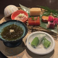 鴨料理鴨亭 - 京鴨のすき焼きコース(前菜7種盛り合わせ)