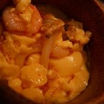 聖護院 - 小田巻き蒸しを混ぜたら、うどん・シジミ・エビなんかがたくさん！