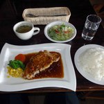 小樽 - ポークピリ辛焼き　ライス大盛り　ソースはかなり甘い