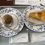 ドトールコーヒーショップ - 料理写真:カボチャのタルトと和栗のモンブラン