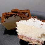 西洋菓子＆カフェ シャンティーヒラノ - ティラミスの断面