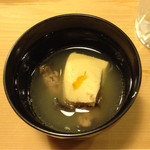 うを徳 - 始めは高野豆腐と木耳のお椀