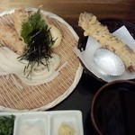 瀬戸内製麺710 - とり玉天ざる＆ちくわ天（H27.3.21）