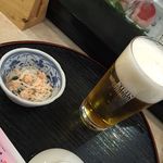 すしざんまい - すしざんまい 本店　生ビールとお通し