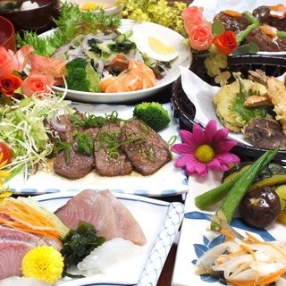肉と魚を両方楽しめる贅沢なコース！宴会時にもおすすめ◎